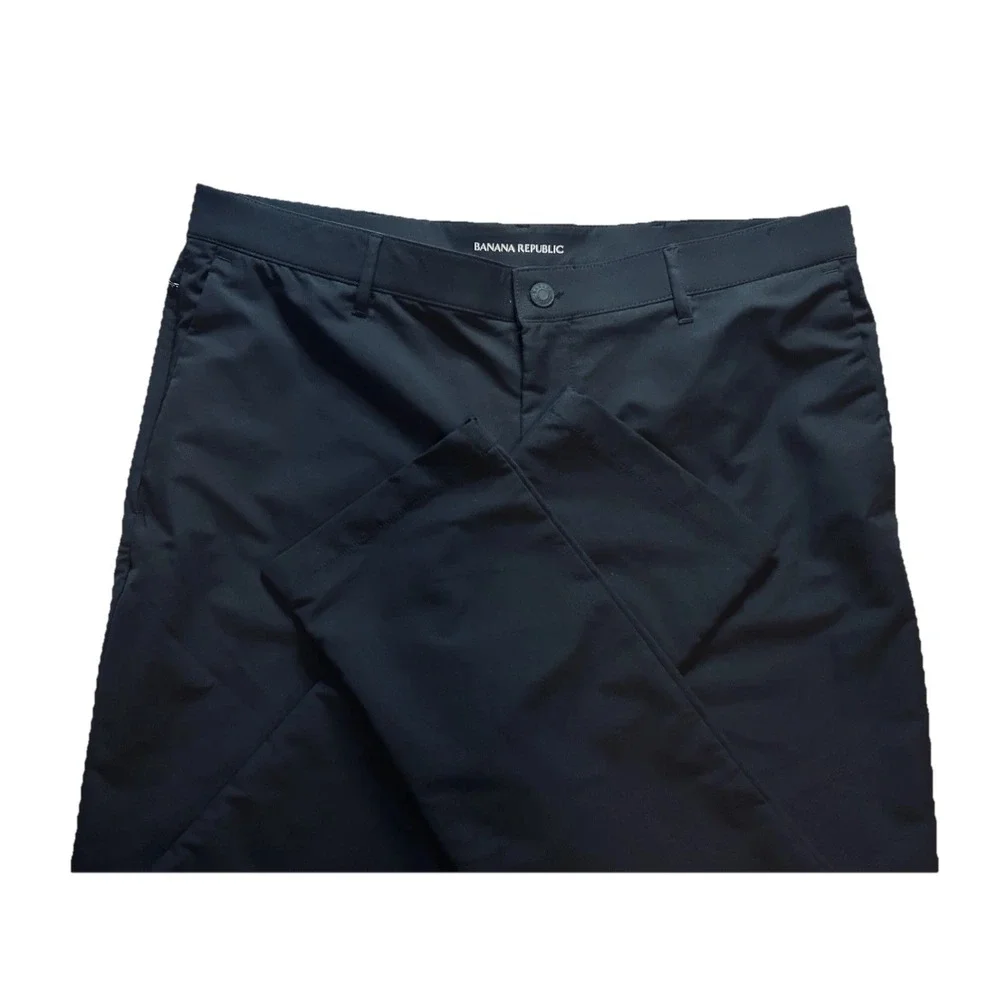 Banana Republic Chino Black Pants Mens (38X31) Khaki Performance Tech 1557516
